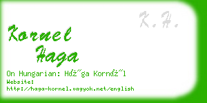 kornel haga business card